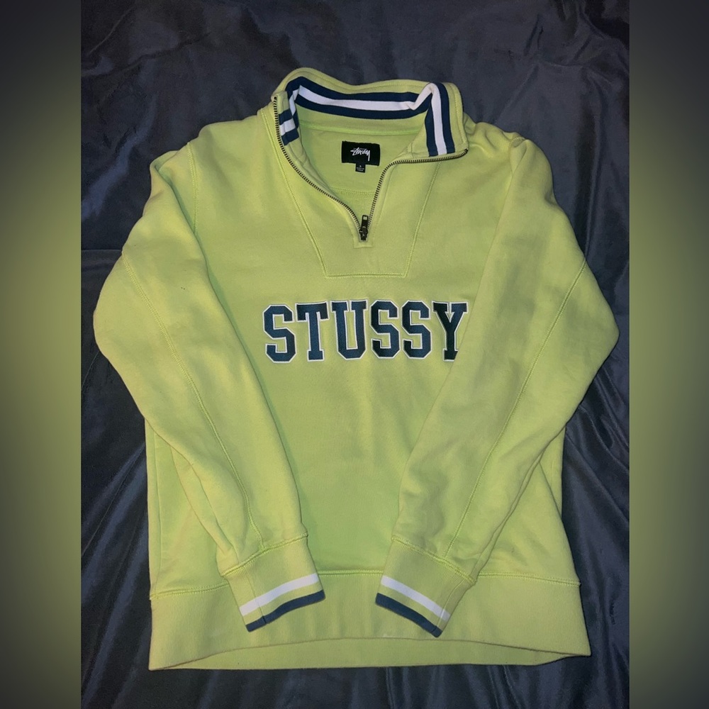 Stussy half zip crewneck
